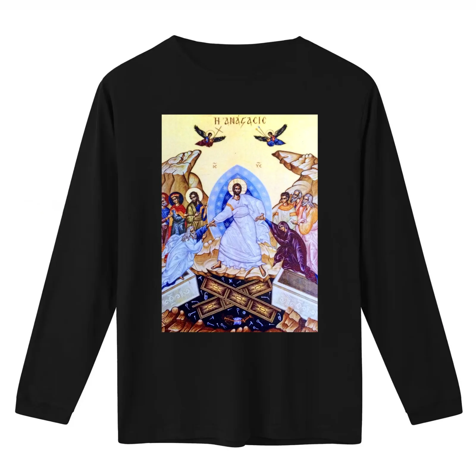 The Harrowing of Hell T-Shirt Summer Casual Cotton Tee Oversized Streetwear Tops Vintage Graphic Print Unisex Men Women