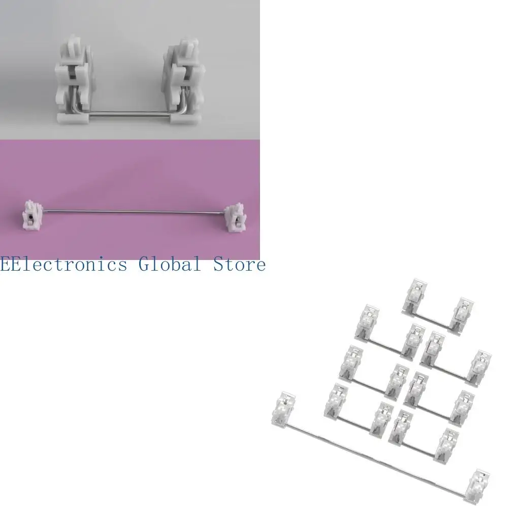 462B Metal Plastic Hybrided Stabilizers for Gaming Keyboards Low Profiled 6.25U 2U Smooth Keystroke Anti Wobble Technology