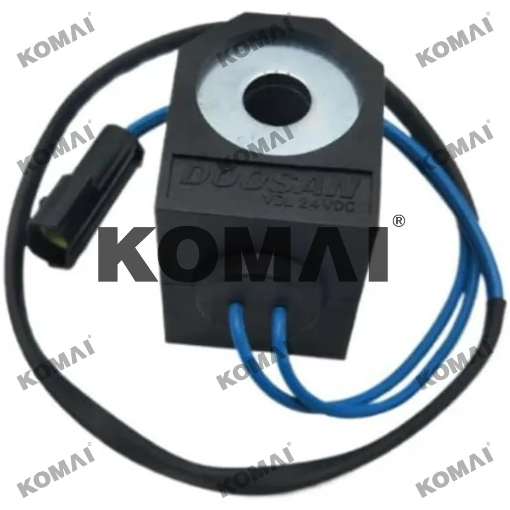

XOJOX For Dh150/220/225/300-5-7 Excavator Pilot Lock Solenoid Valve Coil (Coil 24V)