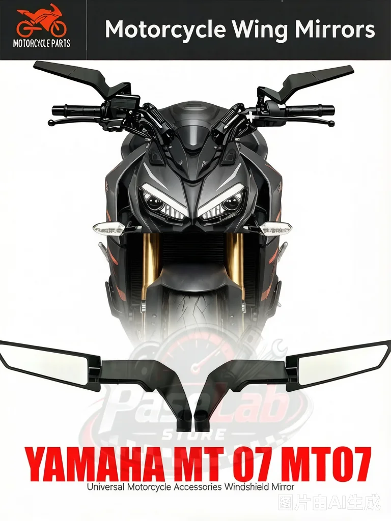 

For YAMAHA MT 07 MT07 MT 09 MT09 SP MT 10 MT10 SP Motorcycle Mirrors Stealth Winglets Mirror Kits To Rotate Adjustable Mirrors