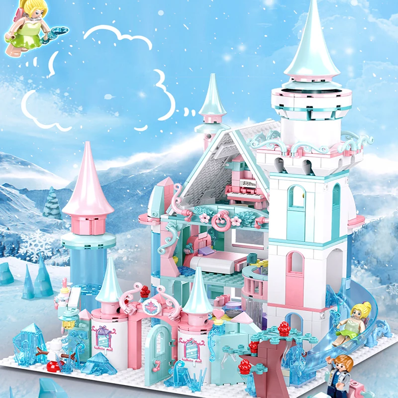 Creative Lovely Children Building Blocks DIY Castle Jigsaw Puzzle Assembled Lovely Princess Toy Play House For Kid Girl Boy Gift