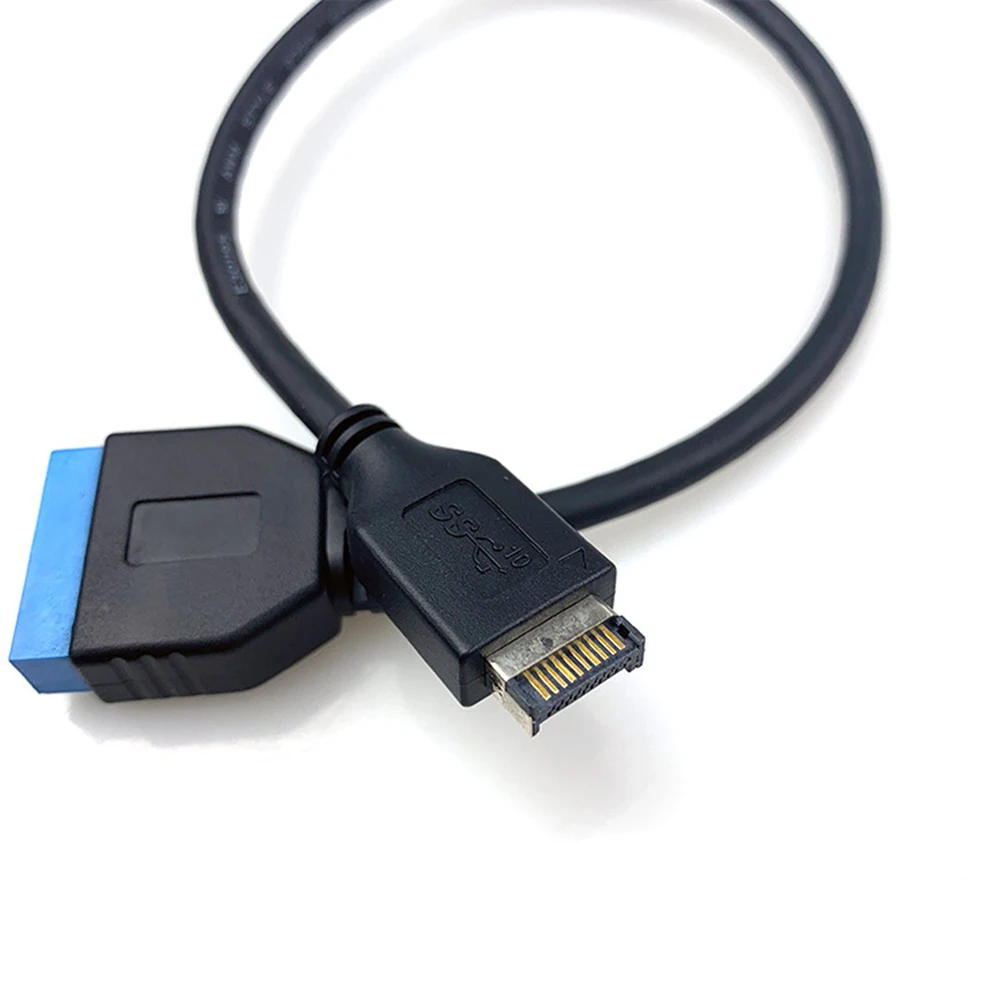

USB 3.1 Mini 20-контактный разъем на передней панели до USB 3.0, стандартный 19/20-контактный удлинительный кабель, совместимый с материнской платой (черный)