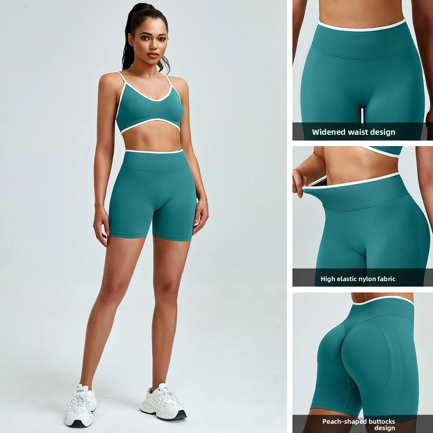 

Женский комплект из 2 предметов для занятий йогой, бесшовные леггинсы с высокой талией, спортивный бюстгальтер, топ, тренировочная одежда, спортивная одежда для фитнеса, тренировочная одежда для бега