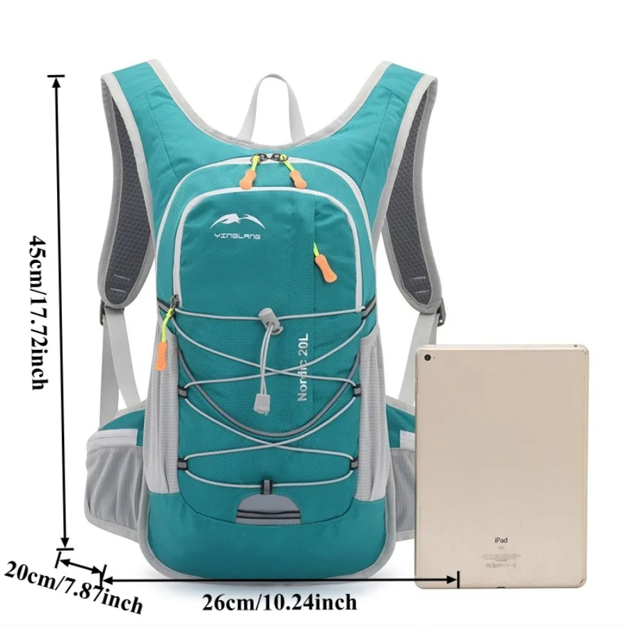 حقيبة ظهر أنيقة خفيفة الوزن لركوب الدراجات مع توافق الترطيب في الهواء الطلق والمشي لمسافات طويلة على ظهره وحقائب رياضية ماراثون