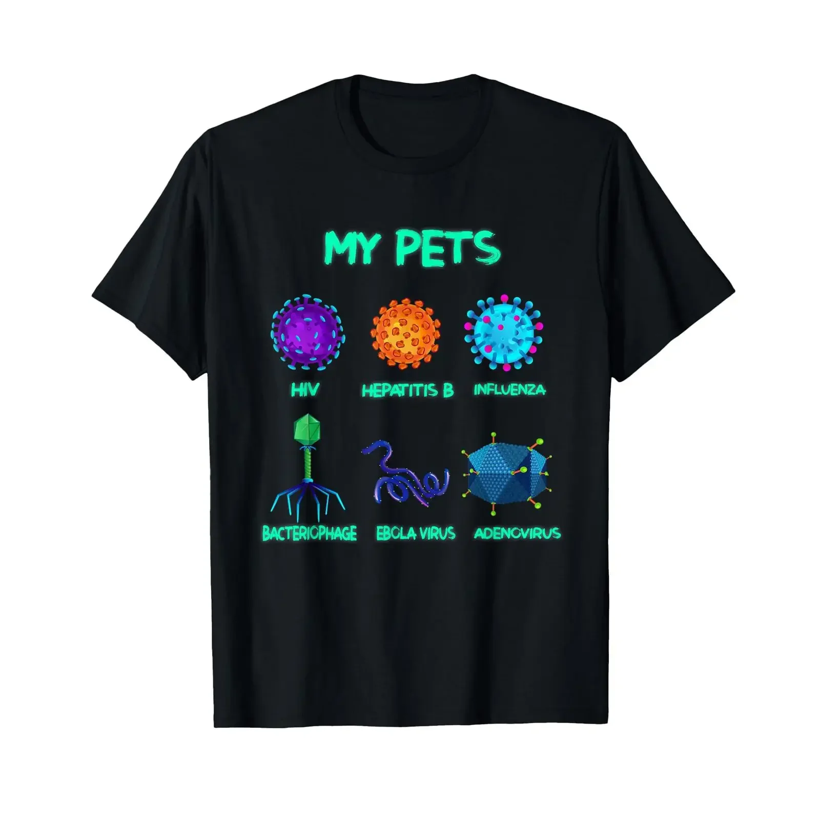 Science Funny Viruses Bacteria My Pets Virolog T Shirt vintage Washed Stretched Top For Everyday Wear Stylish graphic homme
