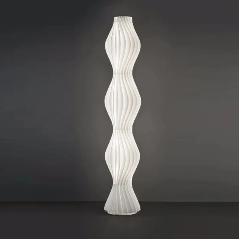 

Acrylic light and shadow art floor lamp white grass skirt living room bedroom exhibition hall pleated lamp