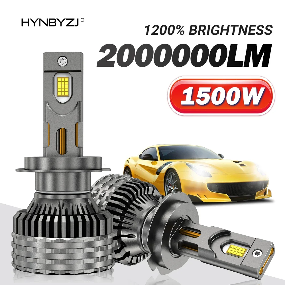 

HYNBYZJ H4 Светодиодные фары 6000K H11 LED CANBUS H17 H1 H3 9005 HB3 9006 HB4 9007 9008 9012 2000000 Автомобильная фара высокой мощности LM