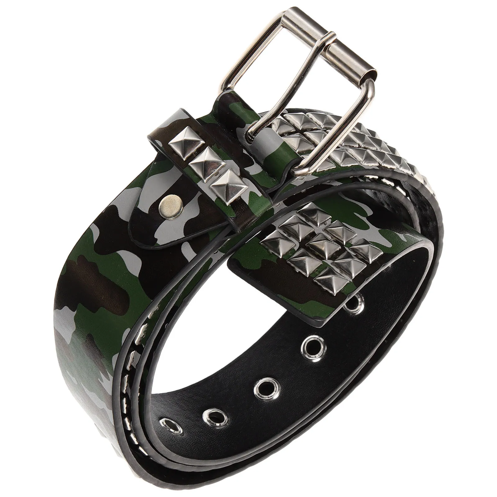 

Men Belt Male Adjustable Fashionable Artificial Waist Band for Jeans Casual Pants Work Belt Camo Style