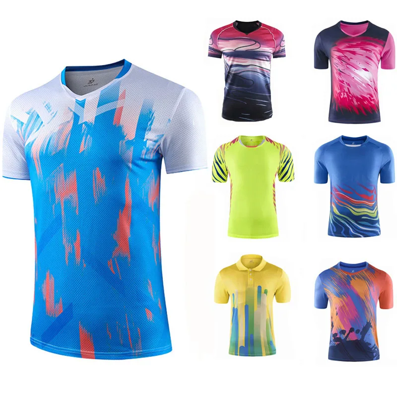 

2020 Badminton Shirts Men/Women Quick Dry Breathable Table Tennis t shirts Running sports shirt tennis Training T Shirts 1906