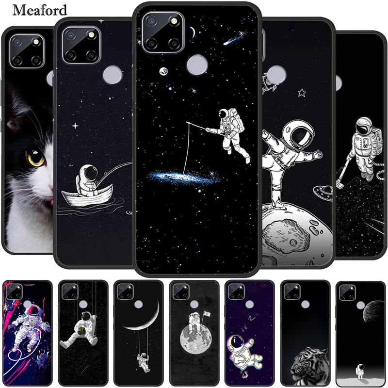 Funda trasera de silicona suave para teléfono móvil, carcasa de astronauta para Realme 7i, RMX2193, OPPO Realme7i, 7 i, Coque Global, 7i, RMX2103