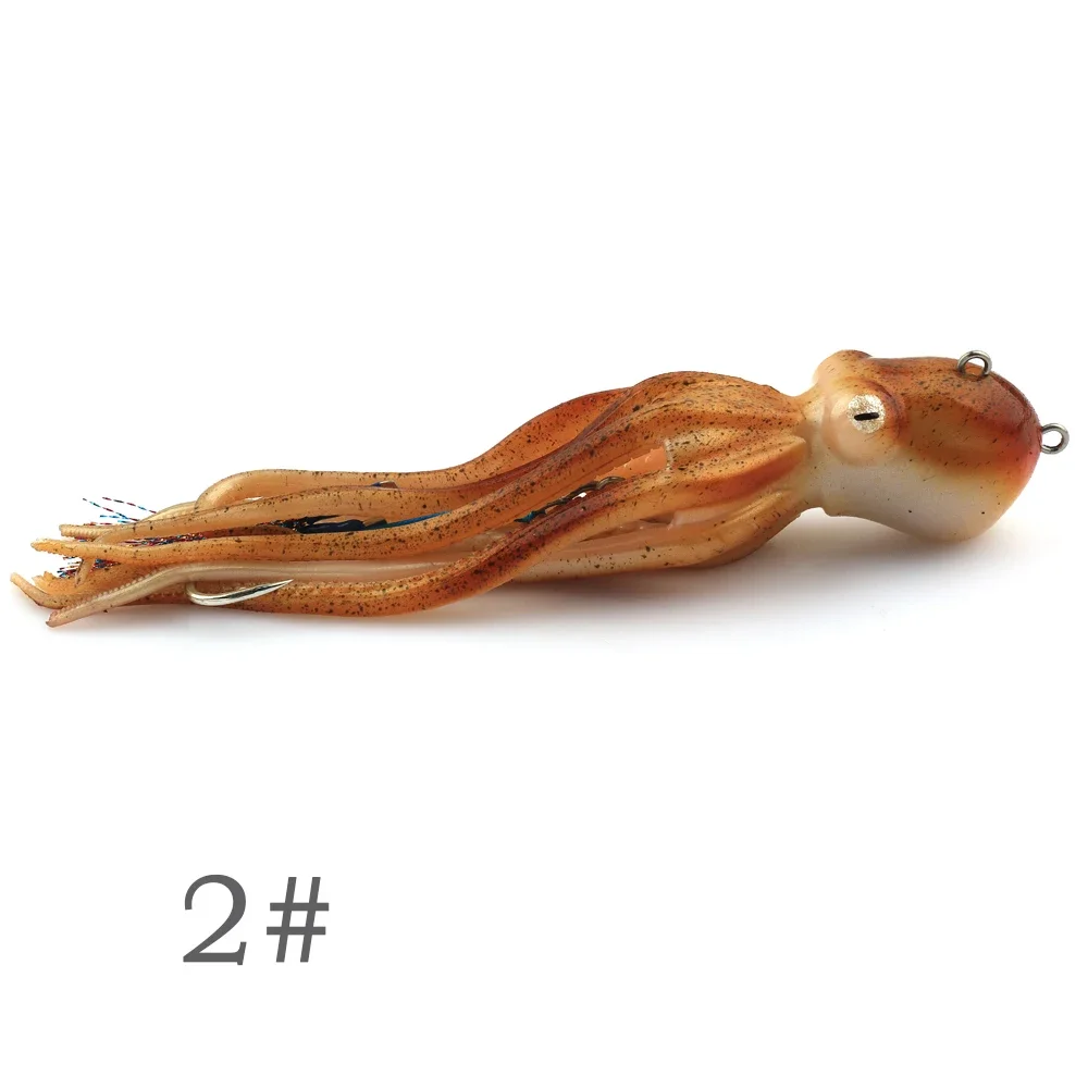 TAKEDO MY14 180G 200G 250G 300G Meer Angeln Octopus Köder Mit Doppel Haken Weichen Köder Troling locken Boot Angeln Für Rockfish 5