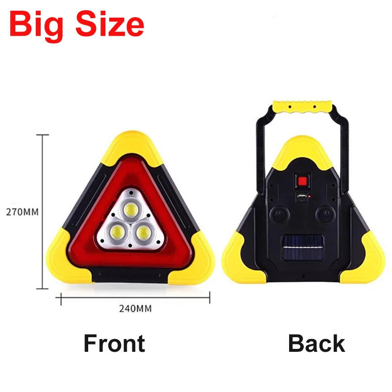 NONE 3-in-1 Solar Warning Light Orange 3