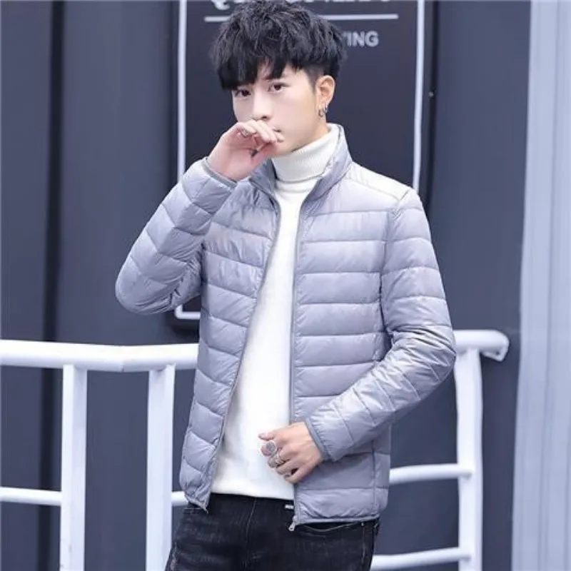 

Vertical Collar Light Down Cotton-padded Jacket Men's Warm Casual Thin Cotton-padded Jacket Fashion Solid Color Winter Coat