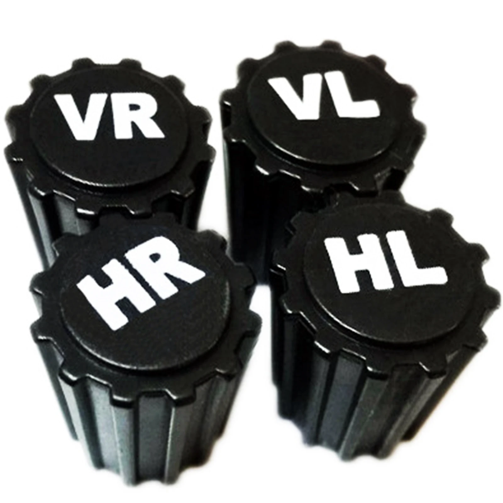 ATsafepro-Tapa de válvula de neumático de 8 piezas, cubierta de válvula de aire de vástago de rueda a prueba de polvo, impresión VR VL HR HL 8V1 US