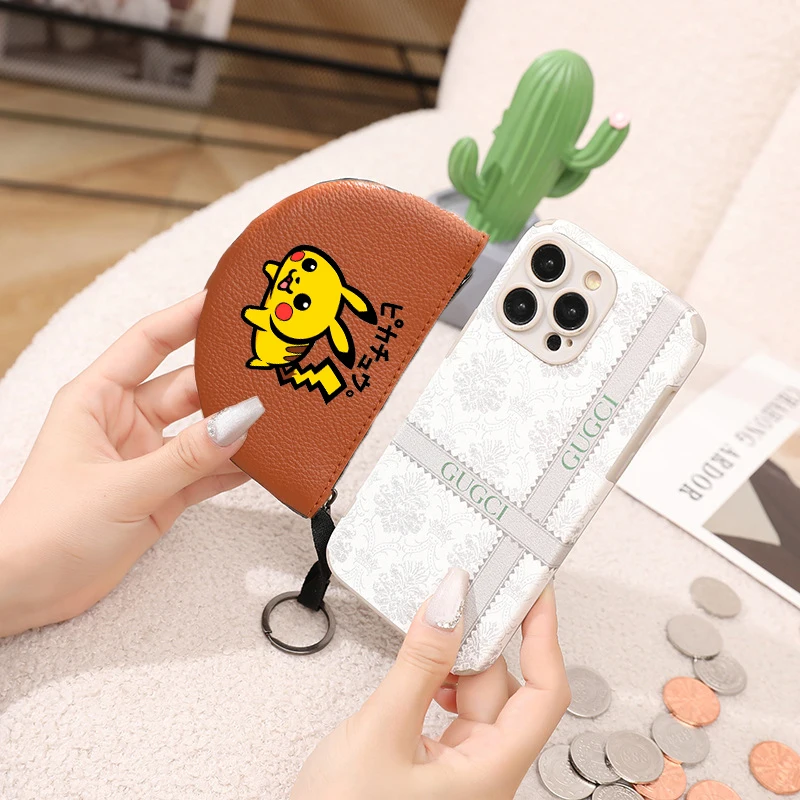 

Pokemons Coin Purse Pikachu Anime Mini Small Wallet Boy Girl PU Waterproof Storage Bags Cartoon Portable Pendant Christmas Gifts