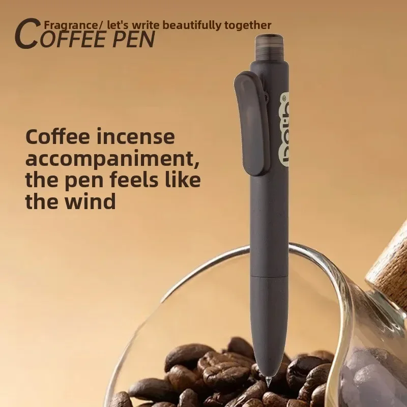 

Ручка для письма с ароматом кофе, маленькая толстая ручка, черные чернила, специальный экзамен для студентов с кофейным ароматом, карманная кисть, ручка для вопросов