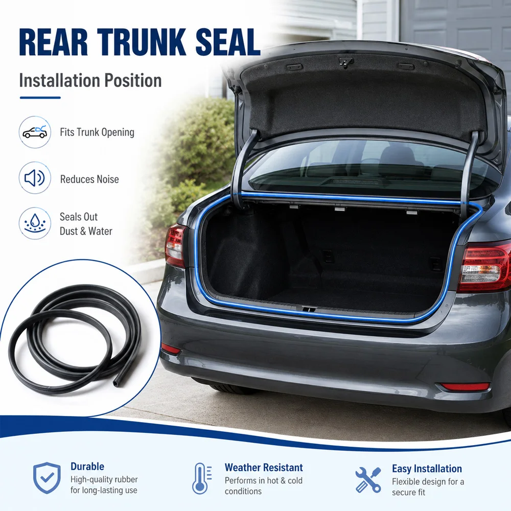 For Toyota Corolla  Sedan 2009 2010 2011 2012 2013 Car Rubber Rear Trunk Lid Gasket Seal Weatherstrip   64461-02120, 64461-02130