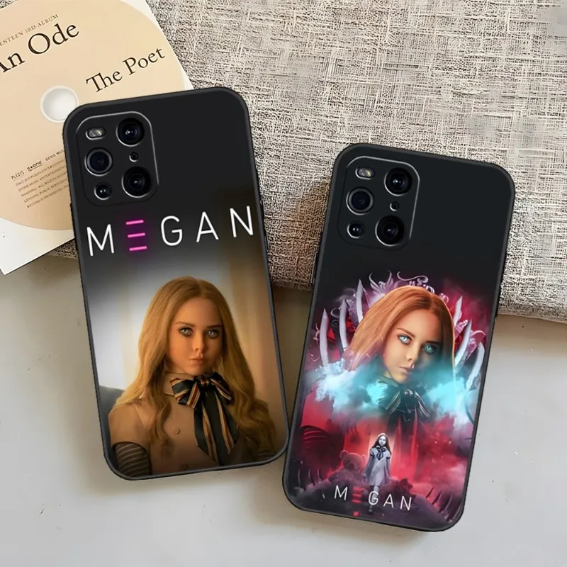 Megan Drawing Doll M3GAN Phone Case For OPPO Find X3 Neo X5 A55 A57 Reno 8 6 Pro 7 A16 A74 K9 K9S A92 A93 A54 A94 Back Cover