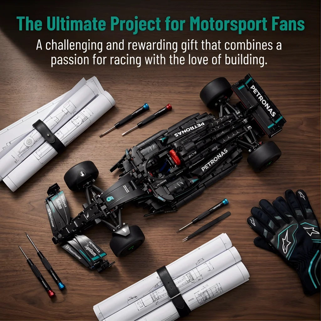 

Набор строительных блоков W14 E Performance, 1642 детали, модель гоночного автомобиля, креативная головоломка, коллекционные кирпичики для сборки, идея подарка