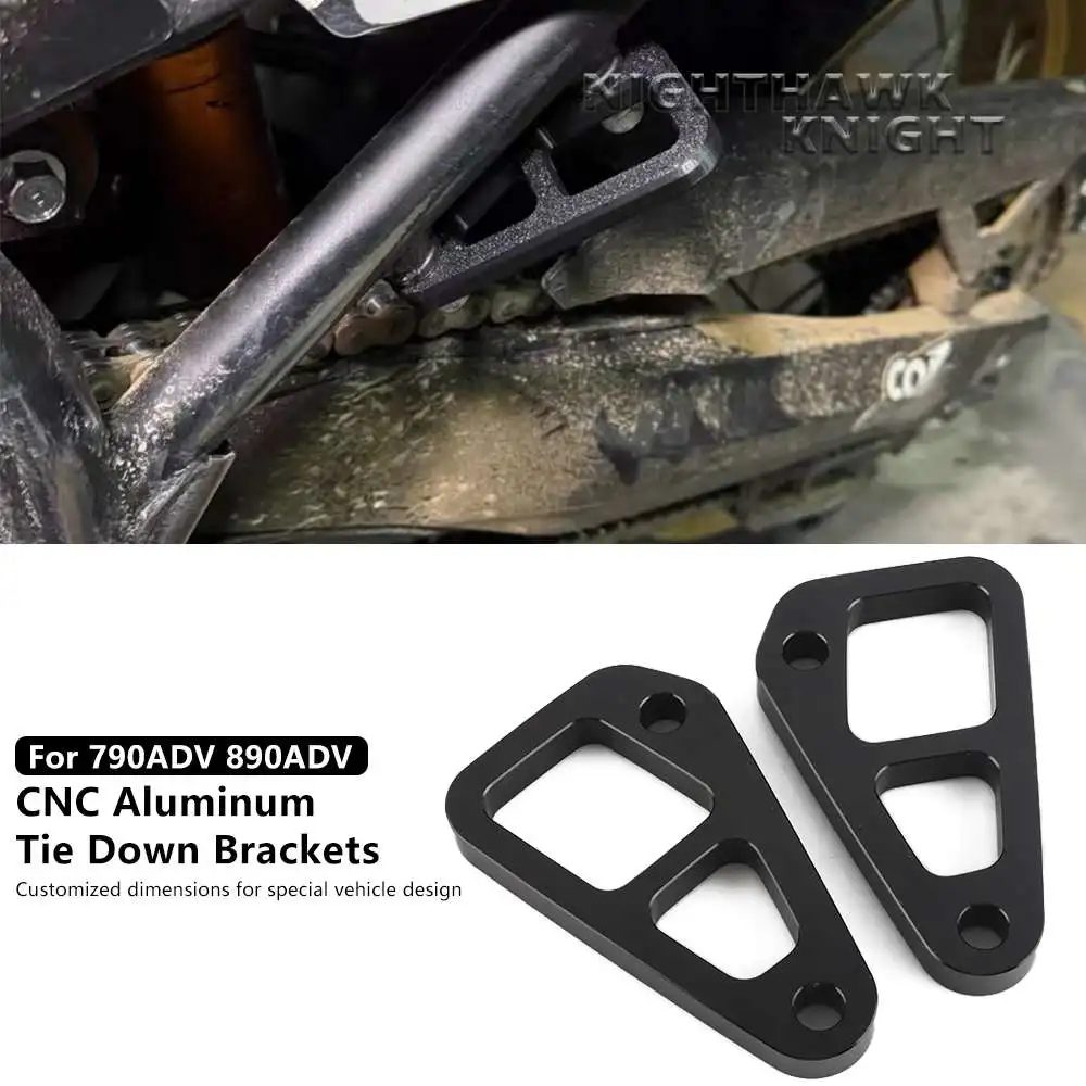 

For 790 ADV 890 Adventure R 2019-2023 2024 2025 Motorcycle Footstool Eliminator CNC aluminum Luggage Side Tie Down Brackets