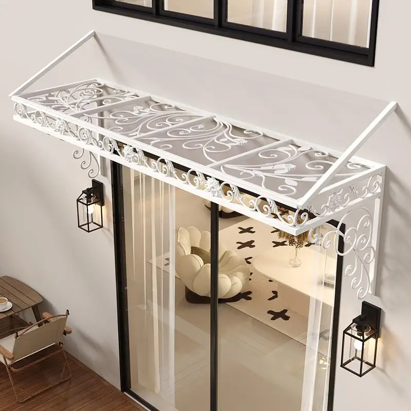 

Aluminum alloy French canopy awning balcony household eaves door head wrought iron rain cover outdoor courtyard windowsill