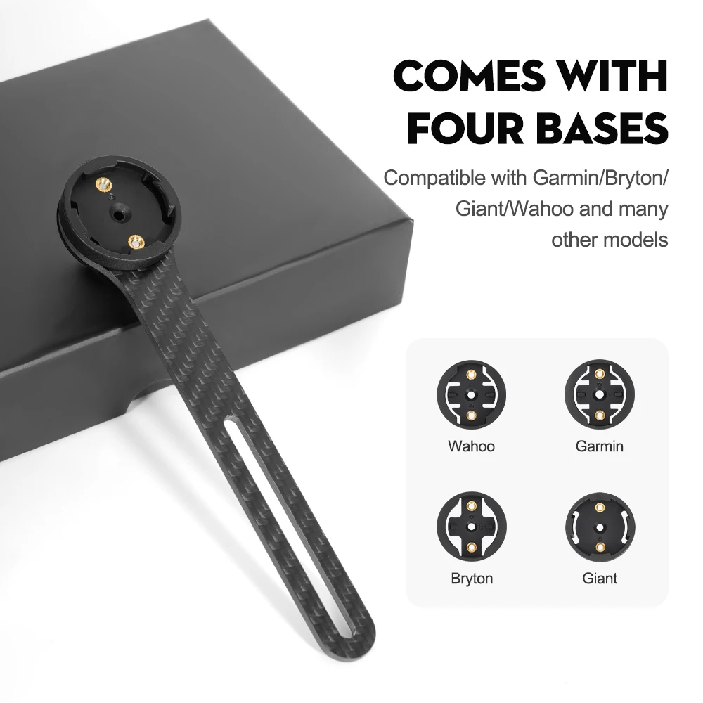 Держатель для велосипедного компьютера, карбоновый велосипедный компьютер, секундомер, держатель для спидометра для Wahoo Garmin Giant Bryton, держатель для фонаря