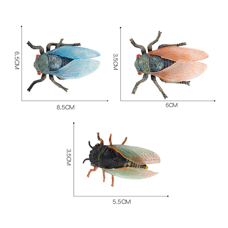 1 pz insetti simulati figure Mini Mantis cicala formiche Wasp Beetles PVC Figurine giocattolo educativo per bambini