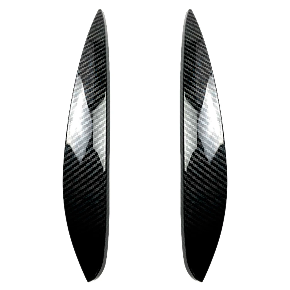 Carbon Fiber Headlights Eyebrows Eyelids Cover Eyelash Head Light Lamp Stickers for Mercedes Benz Smart 2014-2021