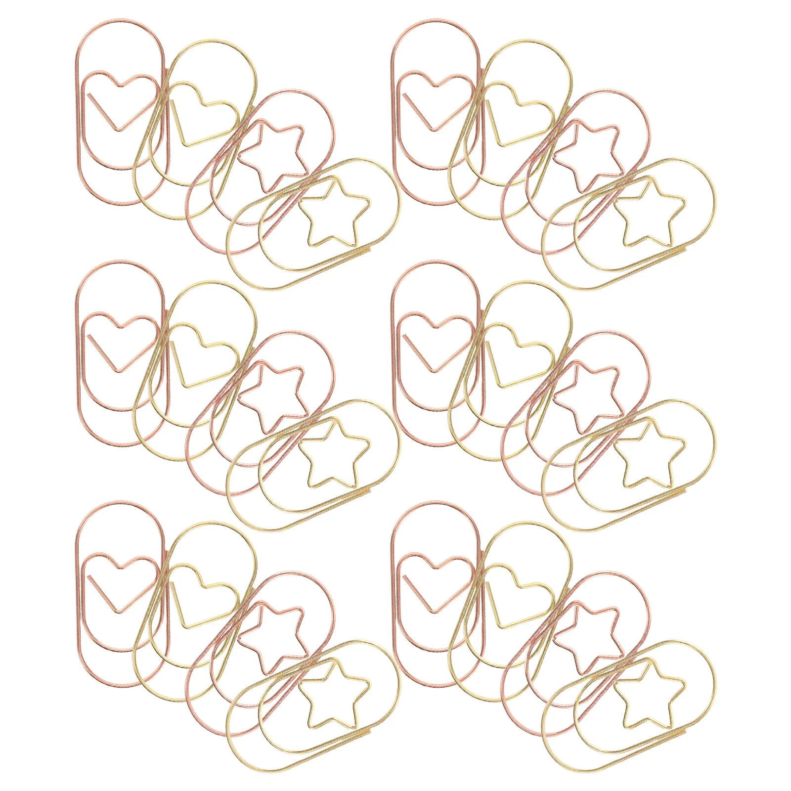 

24 Pcs Creative Paper Clip Clips for Fixing Marking Decorative Cartoon Document Page Bookmarks Pin Paperclip Metal Clamp