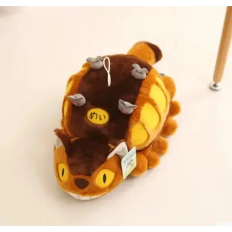50cm realista dibujos animados Totoro Catbus gato autobús coche muñeco de peluche suave sofá coche cama almohada decoración de la habitación ornamento niños regalo para adultos