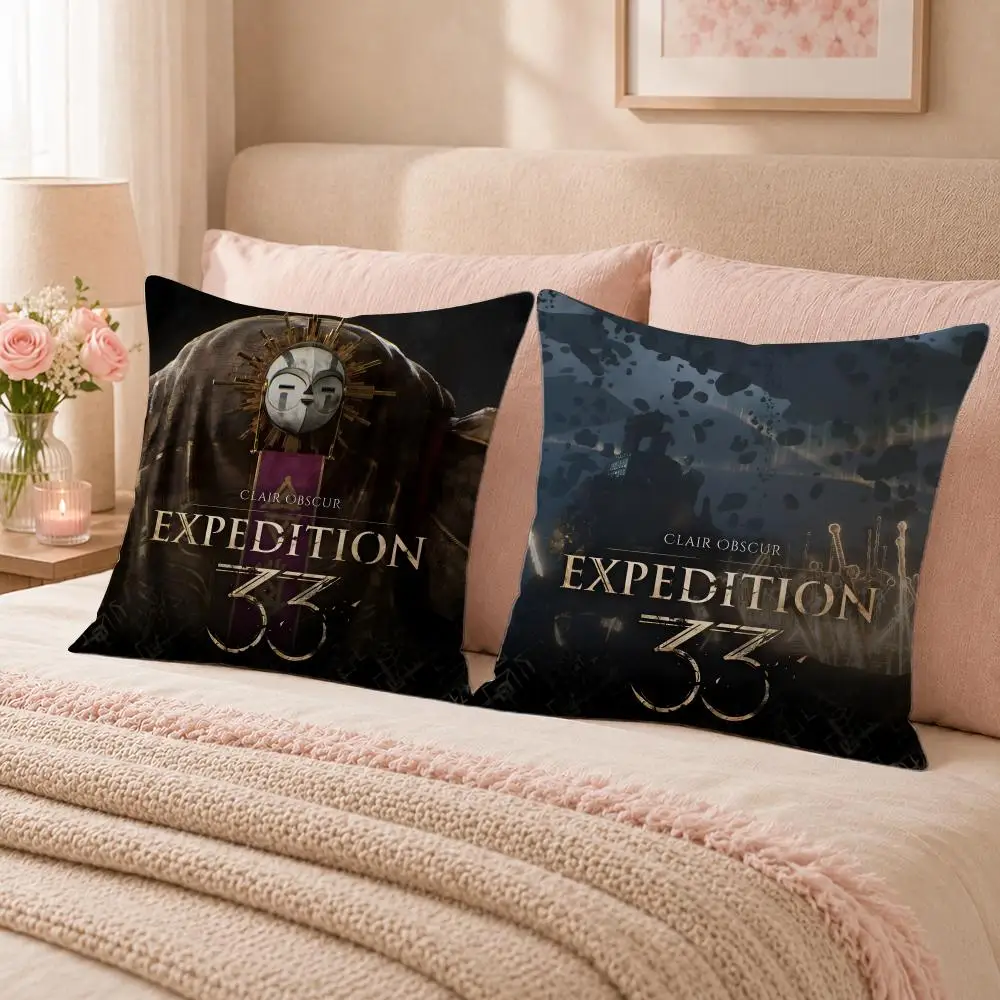 Super Game C-Clair Obscur: Expedition 33S Cushion Cover Double-Sided Printed Pillow Cover Hypoallergenic Dust-Mite Proof