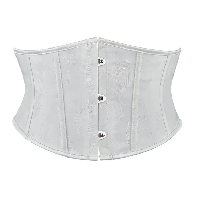 

Corset Underbust Jacquard Short Torso Busk Clips Slimming Waist Trainer Cinchers Corselet