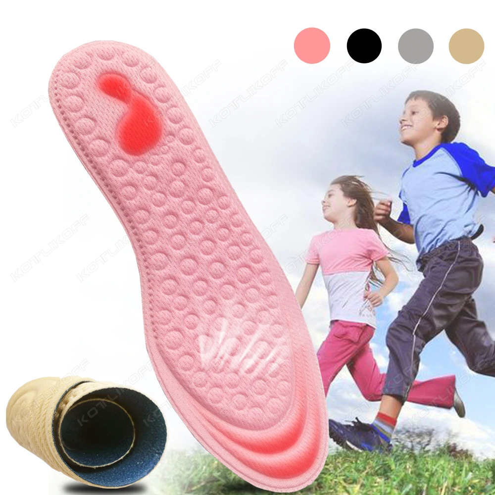 Picture 3: 2 PCS Kids' Memory Foam Insoles Breathable Deodorize Children's Sports Insoles Sweat Absorbent Soft for Running Sneaker Insoles