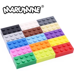 MARUMINE 100PCS 2x4 Cube Standard Bricks MOC Classic Building Blocks Street House Wall Base Parts 3001 Compatible Accessories