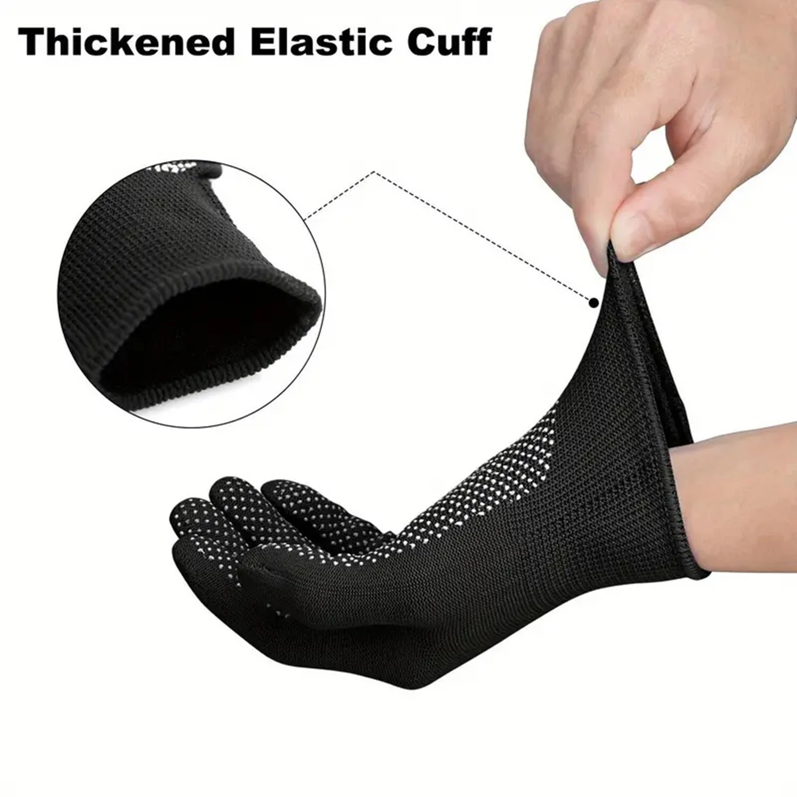 12 pares de guantes de nailon con agarre de puntos para jardinería, escalada, compresión, antideslizantes, transpirables, guantes de trabajo para artritis, duraderos