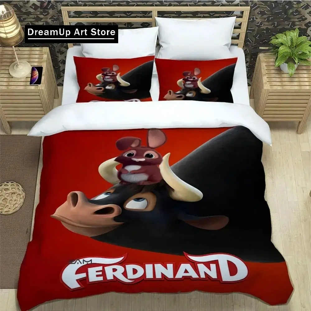 3D Print Fashion Cartoon Ferdinand Bedding Set Boys Girls Twin Queen King Size Duvet Cover Pillowcase Bed boys Adult Bedroom