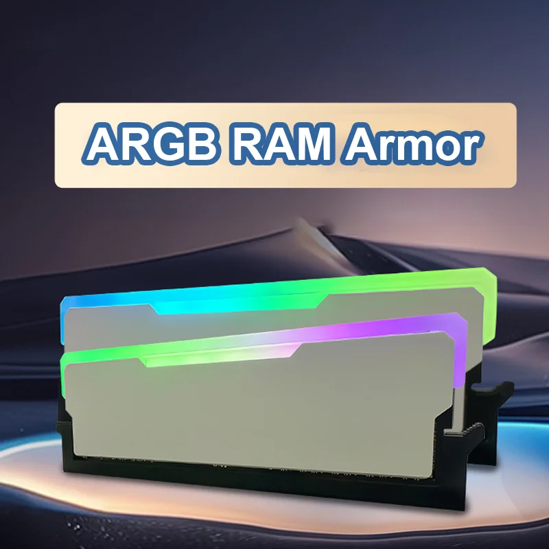 Disipador de Calor de Aluminio para Memoria RAM DDR3 DDR4 DDR5, 5V-3PIN ARGB, Kit de Disipación de Calor para Memoria de Escritorio