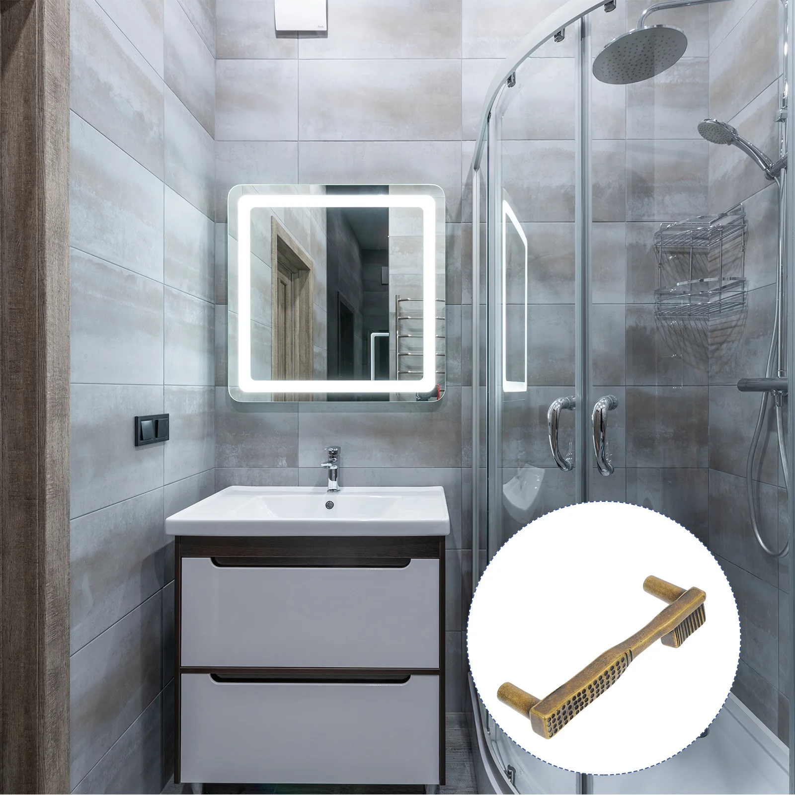 

Zinc Alloy Toothbrush Bathroom Door Handle Style Cabinet Pullsdresser Drawer Pulls Wardrobe Handles Bathroom Pulls