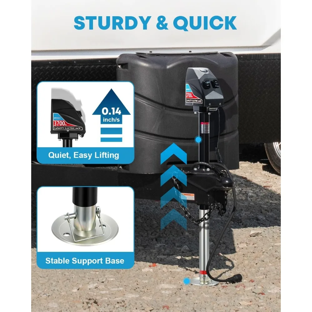 مقبس لسان كهربائي عالي التحمل بوزن 3700 رطل لمقطورات RV والتخييم