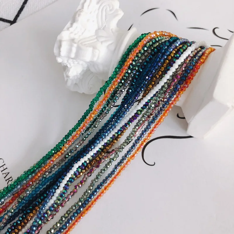 10Strands Faceted Beads 2/3mm Plated Color Beads For Jewelry Making DIY Necklace Bracelet Earrings Accessory