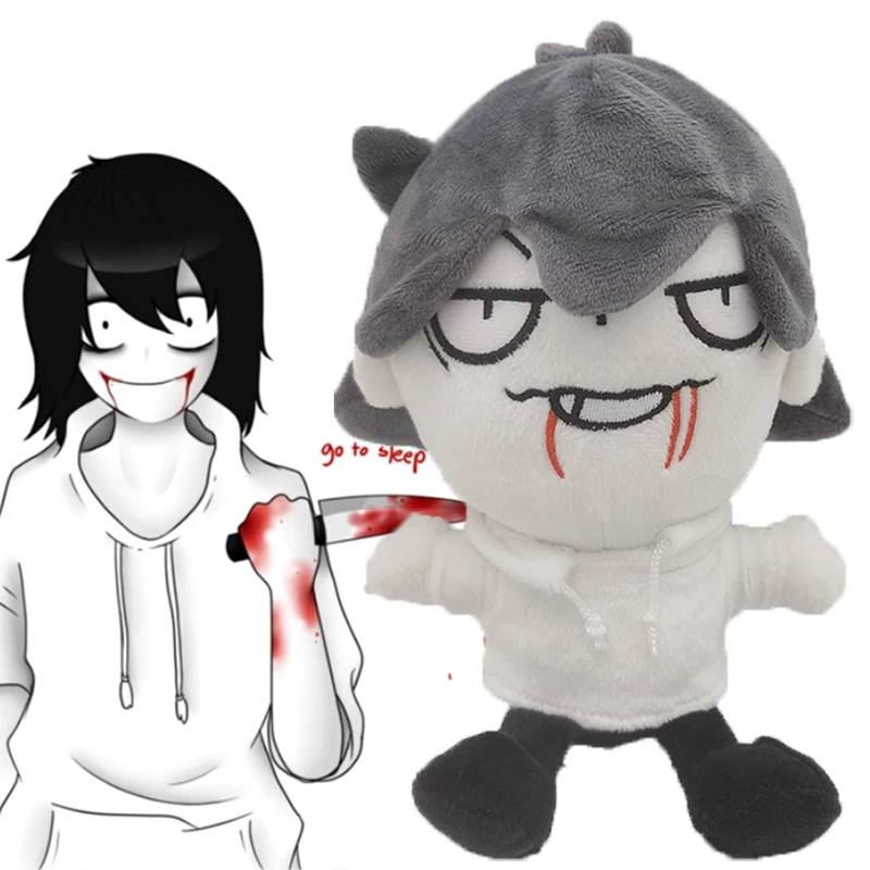 

Game Jeff the Killer Plush Toys Cartoon Jeffrey Woods Stuffed Dolls Plushie Figure Decoration Peluche Pillow Kid Christmas Gifts
