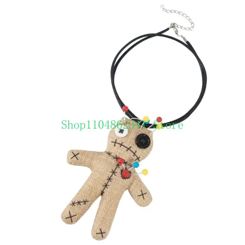 

5asd Voodoo Doll Costume Hairhoop Masquerades Party Headpiece for Halloweens