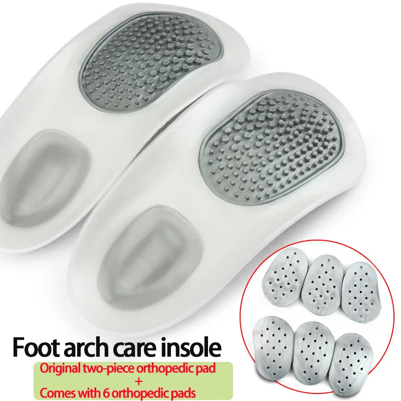 Arch Support Insole Designed For X/O Leg Flat Foot Care Orthopedic Replaceable Massage Insole Men's Women's Sports Insole