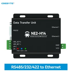 Rs485/232/422 zu Ethernet Serial Server Modbus Gateway eingebauter Switch Cdebyte NE2-H14 2-Wege-Socket-Link Standard-Mqtt-Protokoll