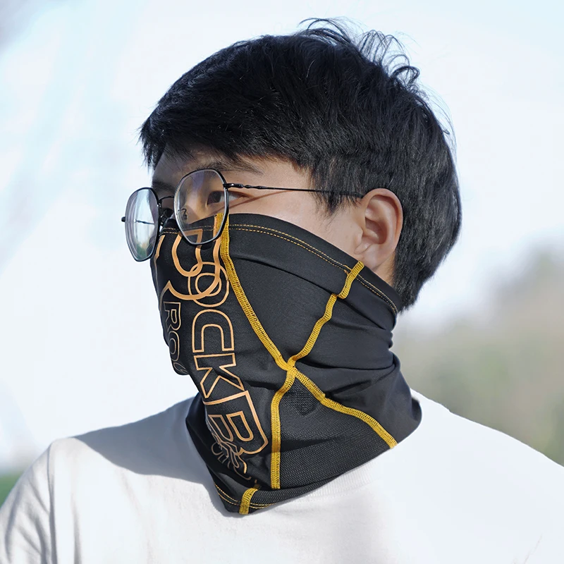 ROCKBROS Bicycle Face Mask Bike Ice Silk Mask Sunscreen Men Bandana Running Hiking Fishing Out Sport Scarves Cycling Face Masks