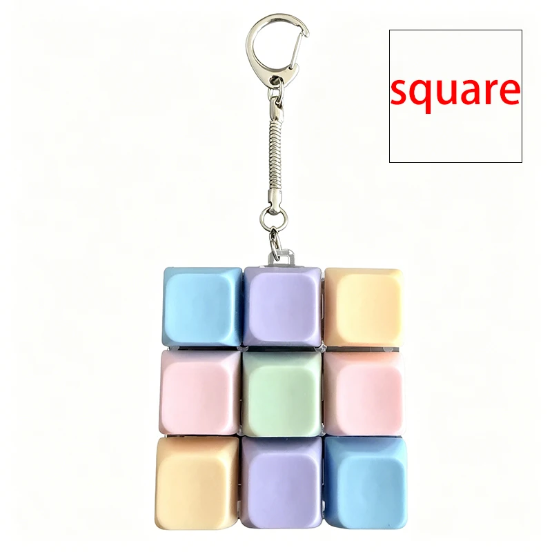 Decompression Keyboard Key Fidget Toy Keychain