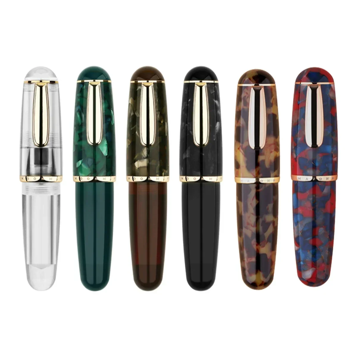 

MAJOHN Q1 Mini Acrylic Fountain Pen Transparent Portable Ink Pen EF/F Nib Palm Short Writing Gift Set for Travel