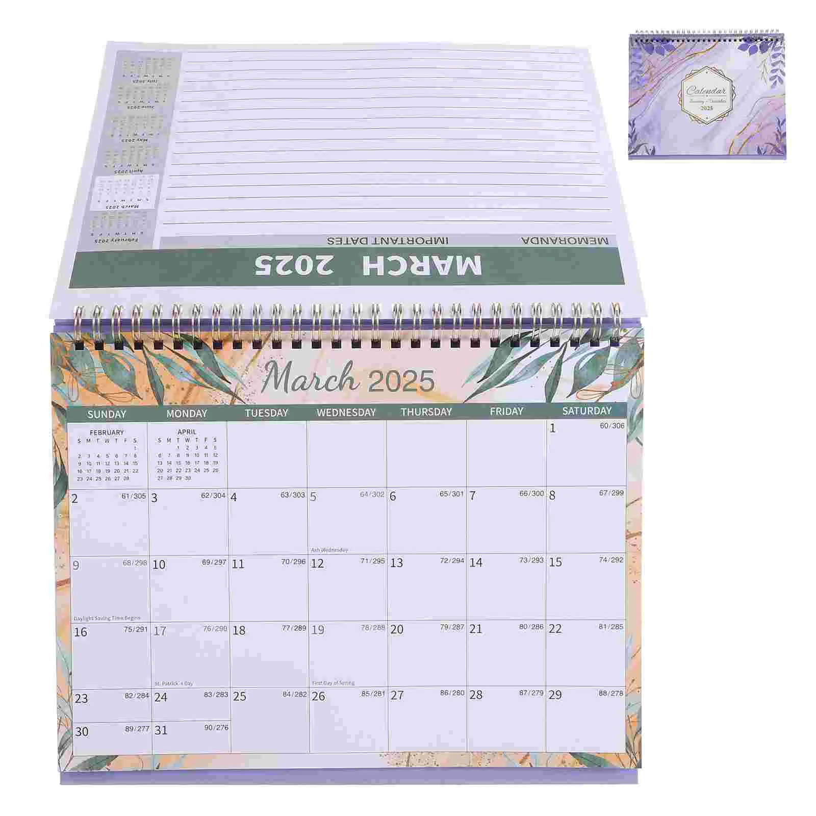 Desk Calendar Calendars Yearly Planner Desktop Monthly New Table Paper Standing Office 2025