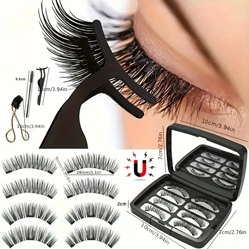 Eyelashes Stable Quantum Magnetic Eyelash Set 3D False eyelashes are easy to use and reusable naturally fluffy without fragrance