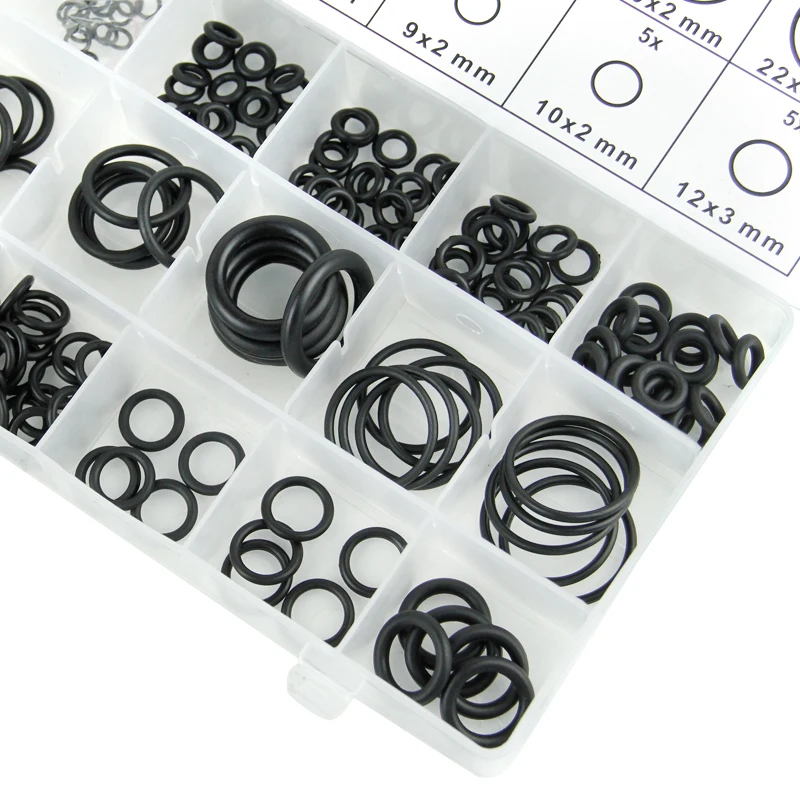 O-Ring Silicone NBR VMQ FKM Gasket Rubber Ring Set Box Ring Repair Kit Faucet Seal Valve Waterproofer Oil Resistant Gasket Kit